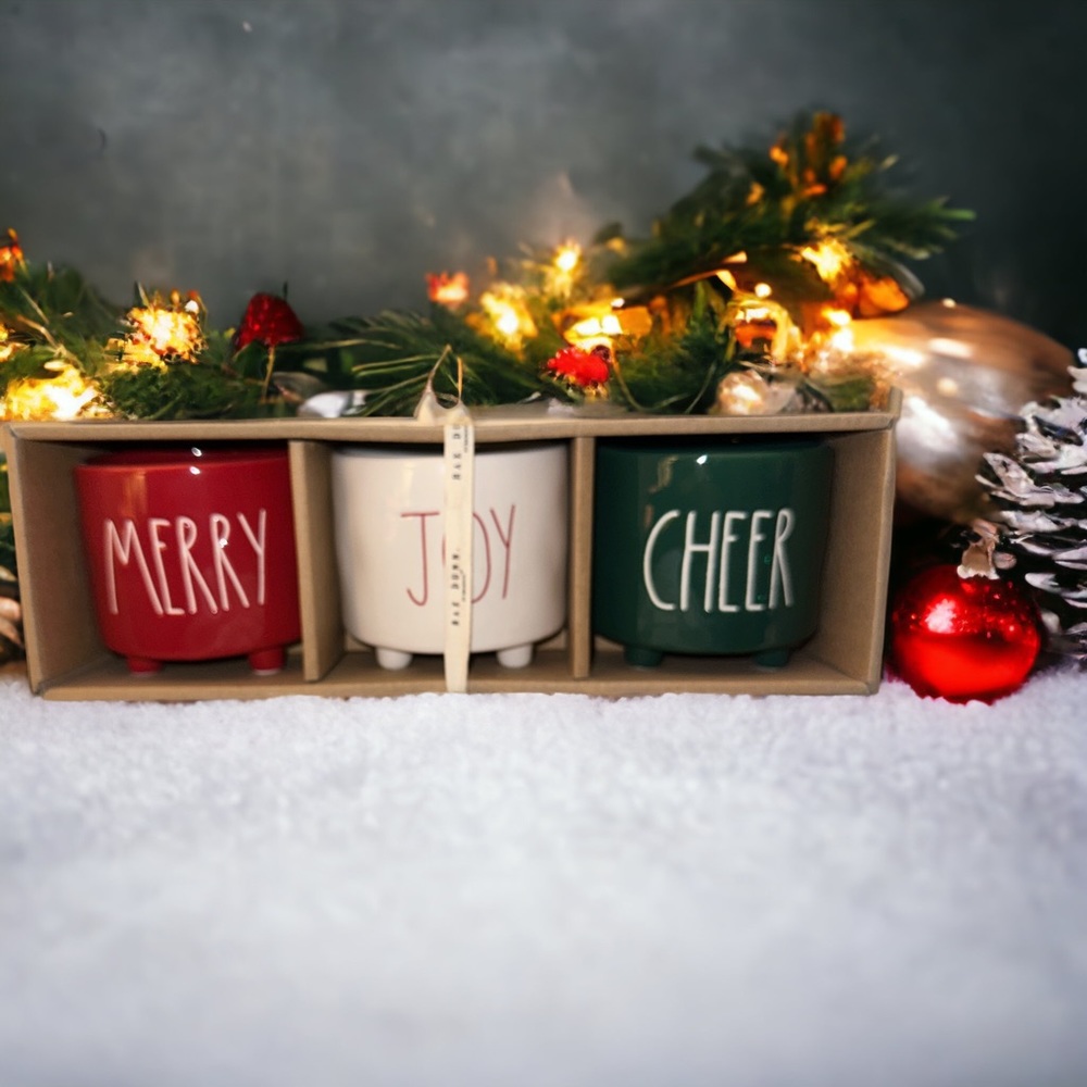Rae Dunn Trio of Christmas planters